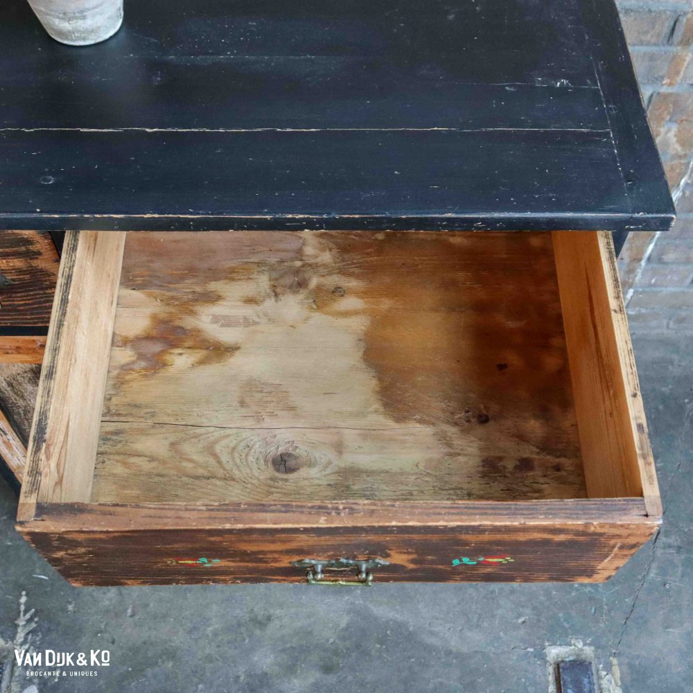 Brocante kastje - handbeschilderd - Afbeelding 4