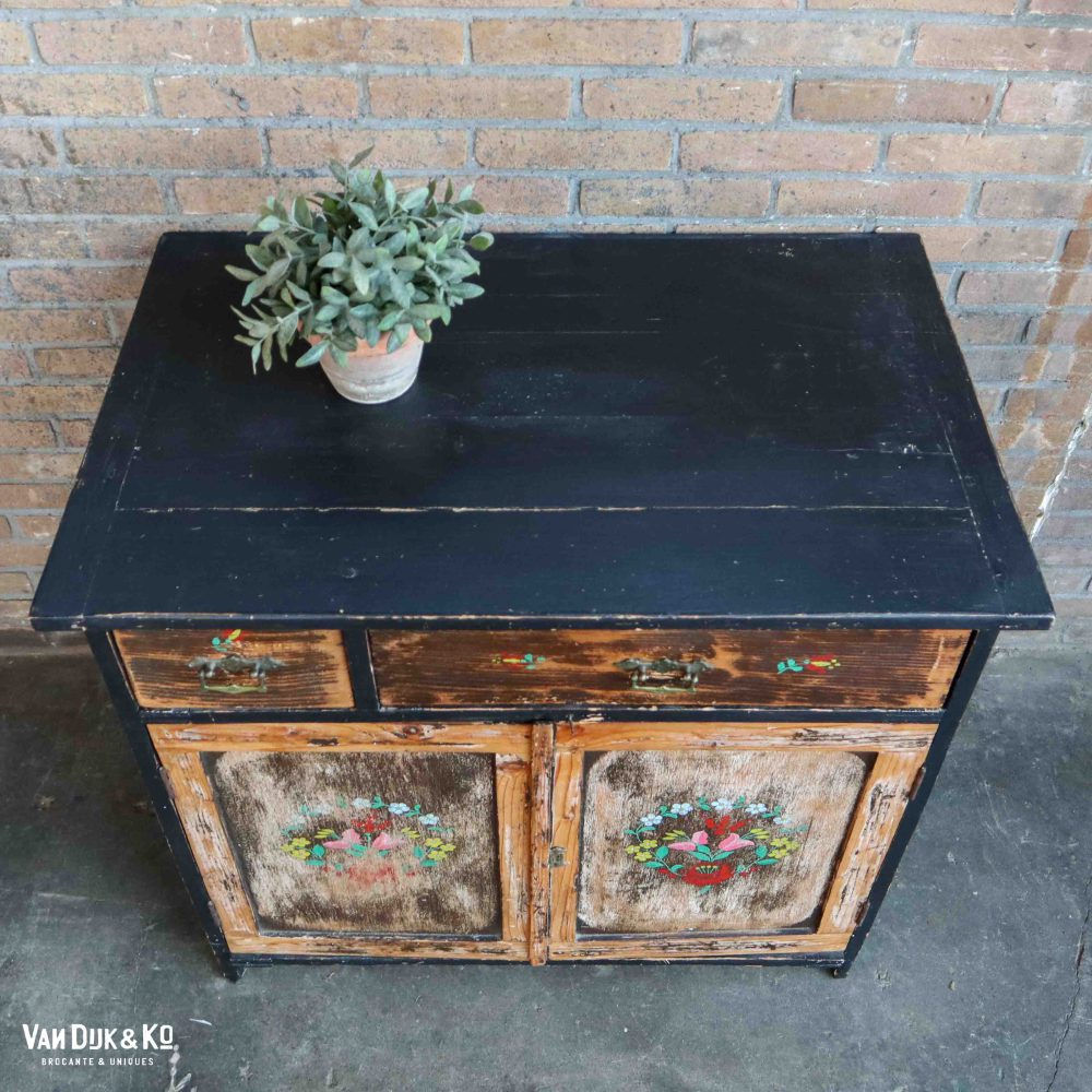 Brocante kastje - handbeschilderd - Afbeelding 5