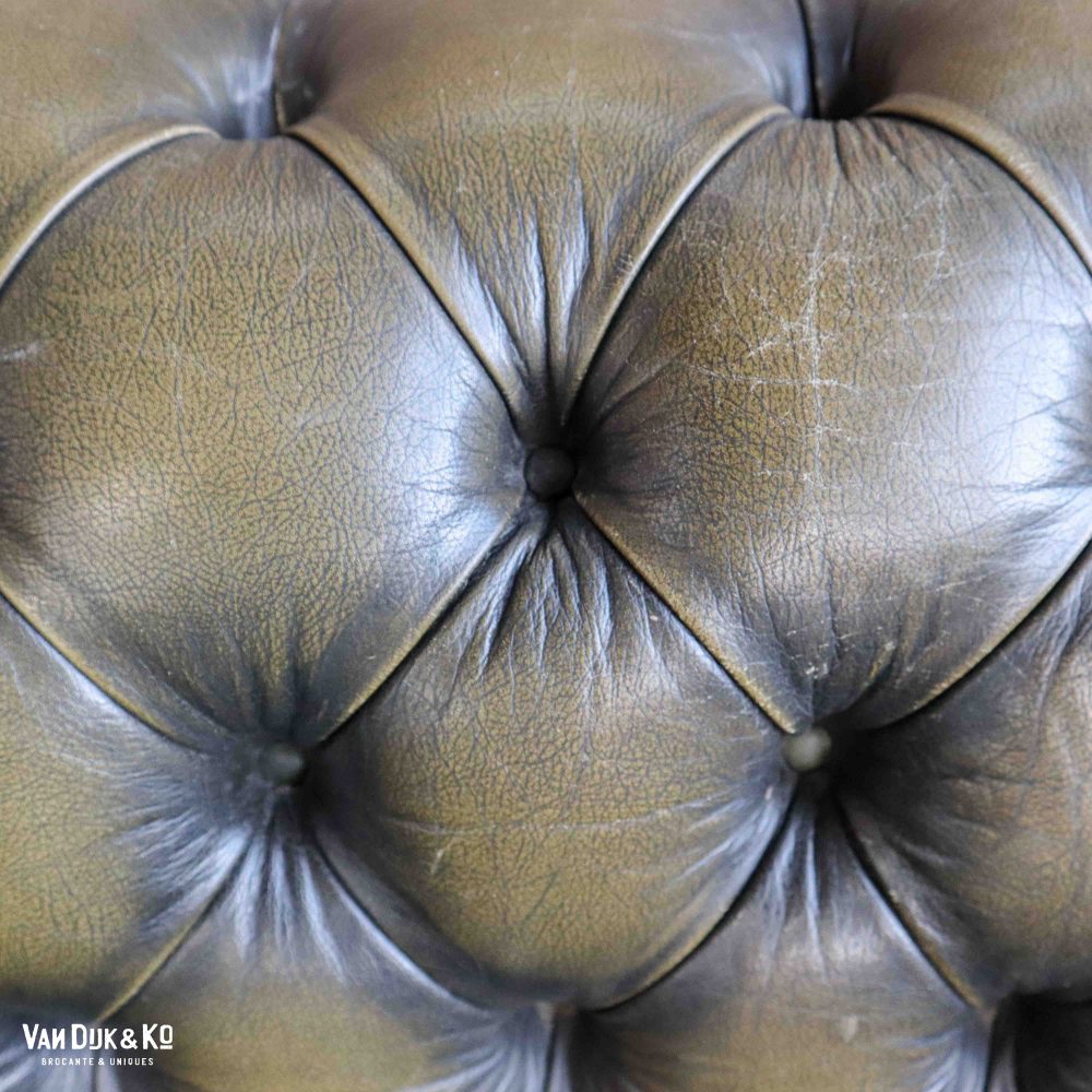 Leren Chesterfield bank - Afbeelding 4