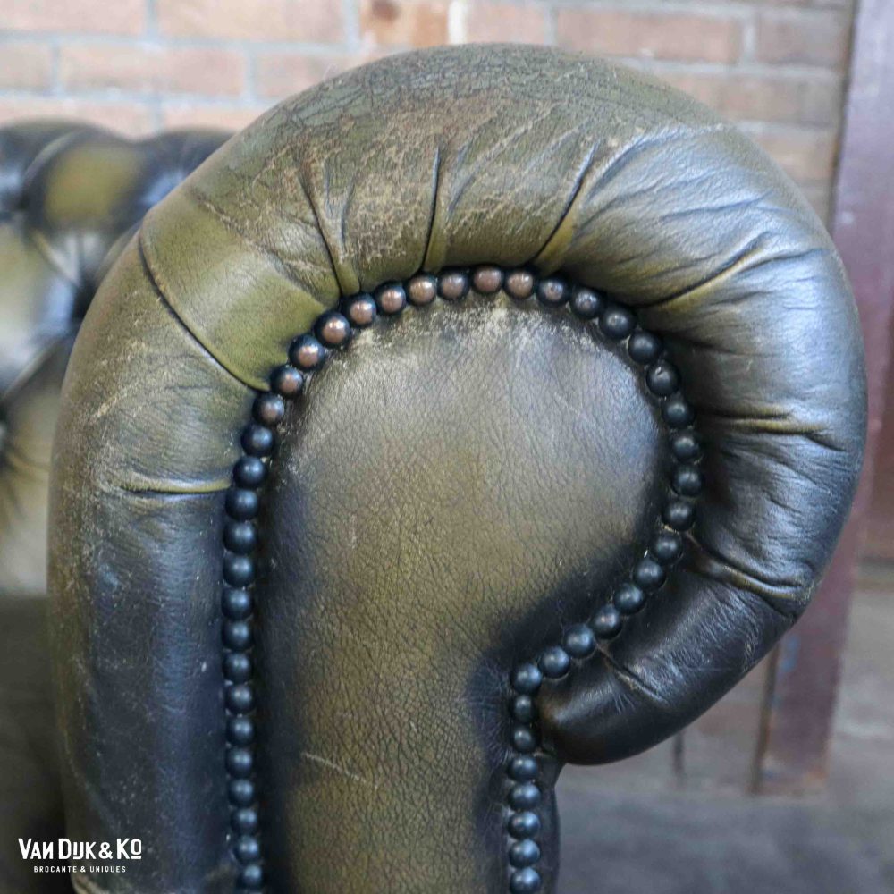 Leren Chesterfield bank - Afbeelding 7