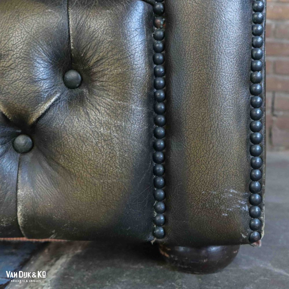 Leren Chesterfield bank - Afbeelding 9