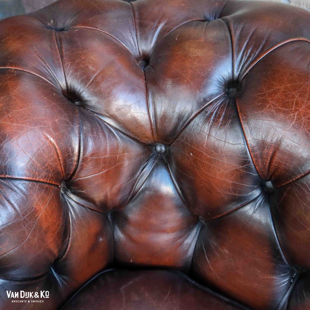 Leren Chesterfield bank - Afbeelding 4