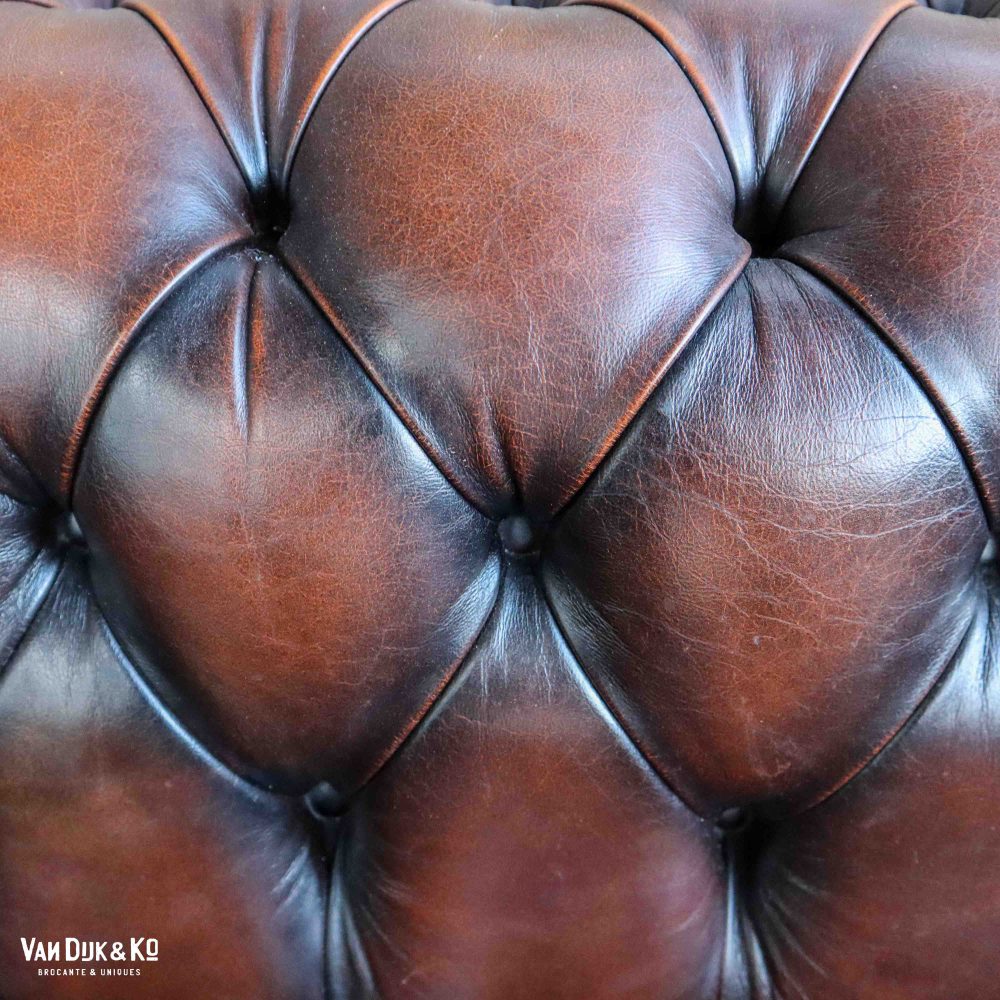 Leren Chesterfield bank - Afbeelding 5