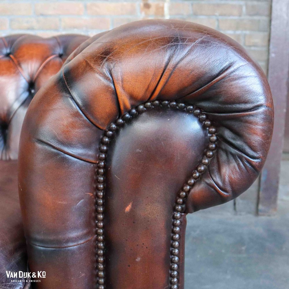 Leren Chesterfield bank - Afbeelding 6