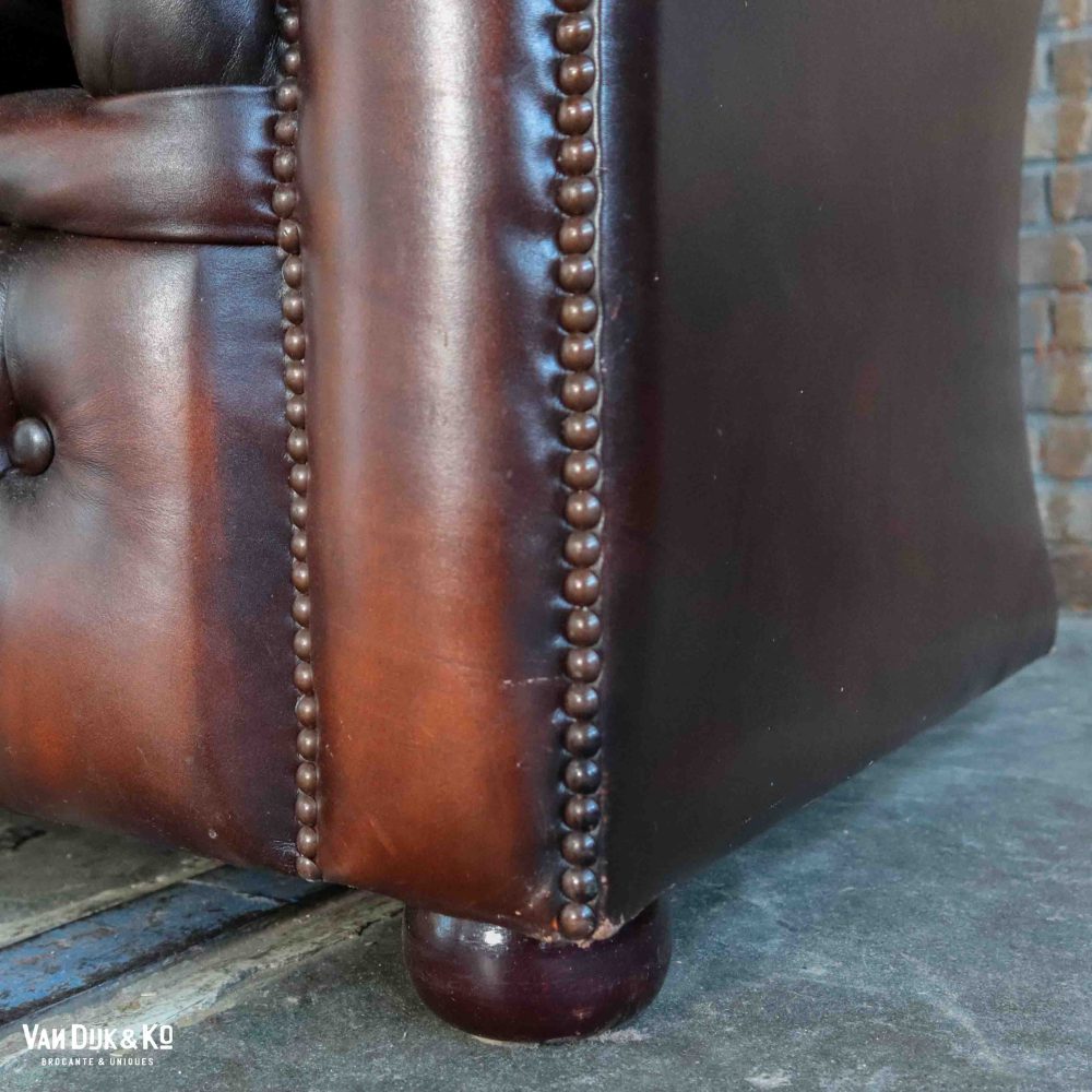 Leren Chesterfield bank - Afbeelding 8