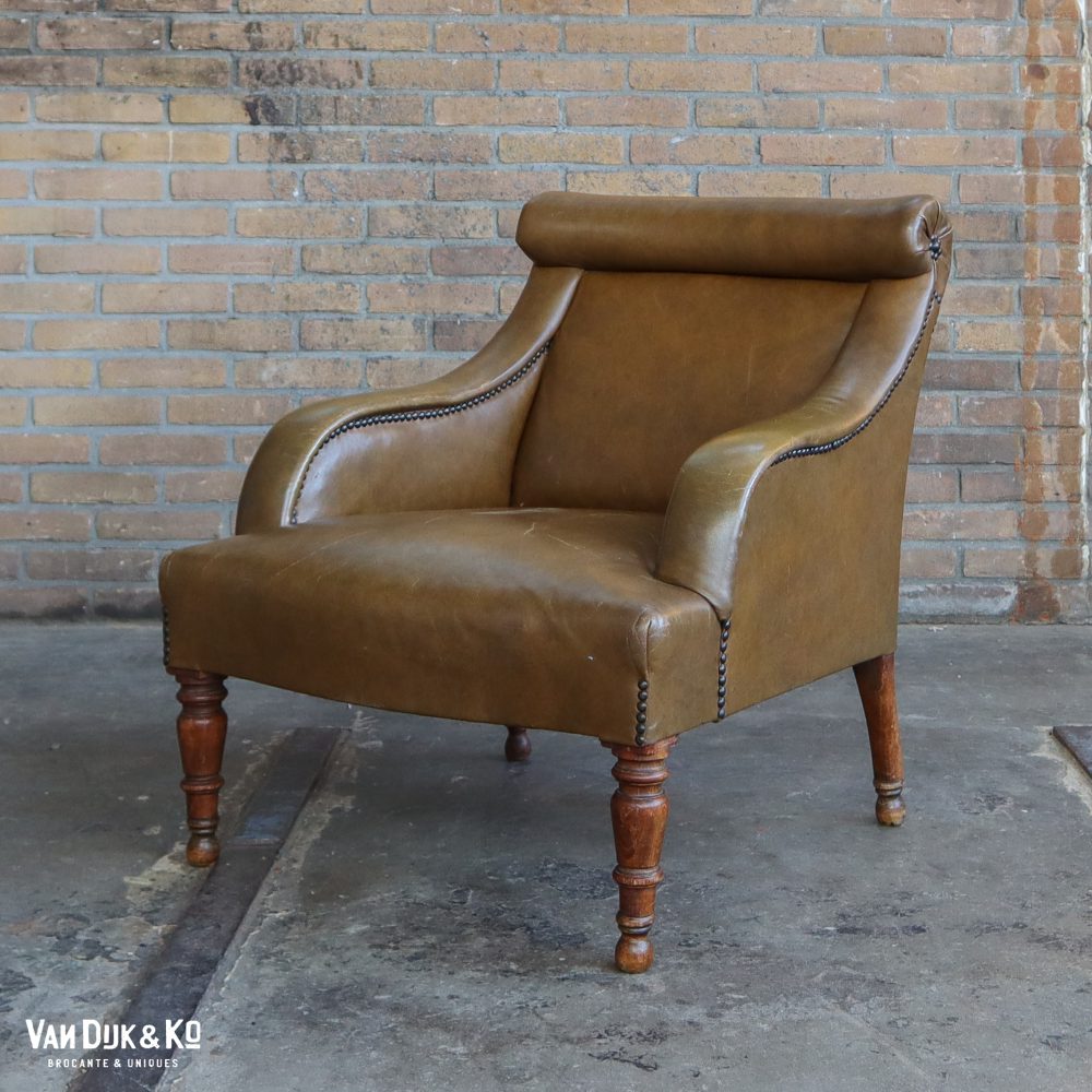 Leren vintage fauteuiltje