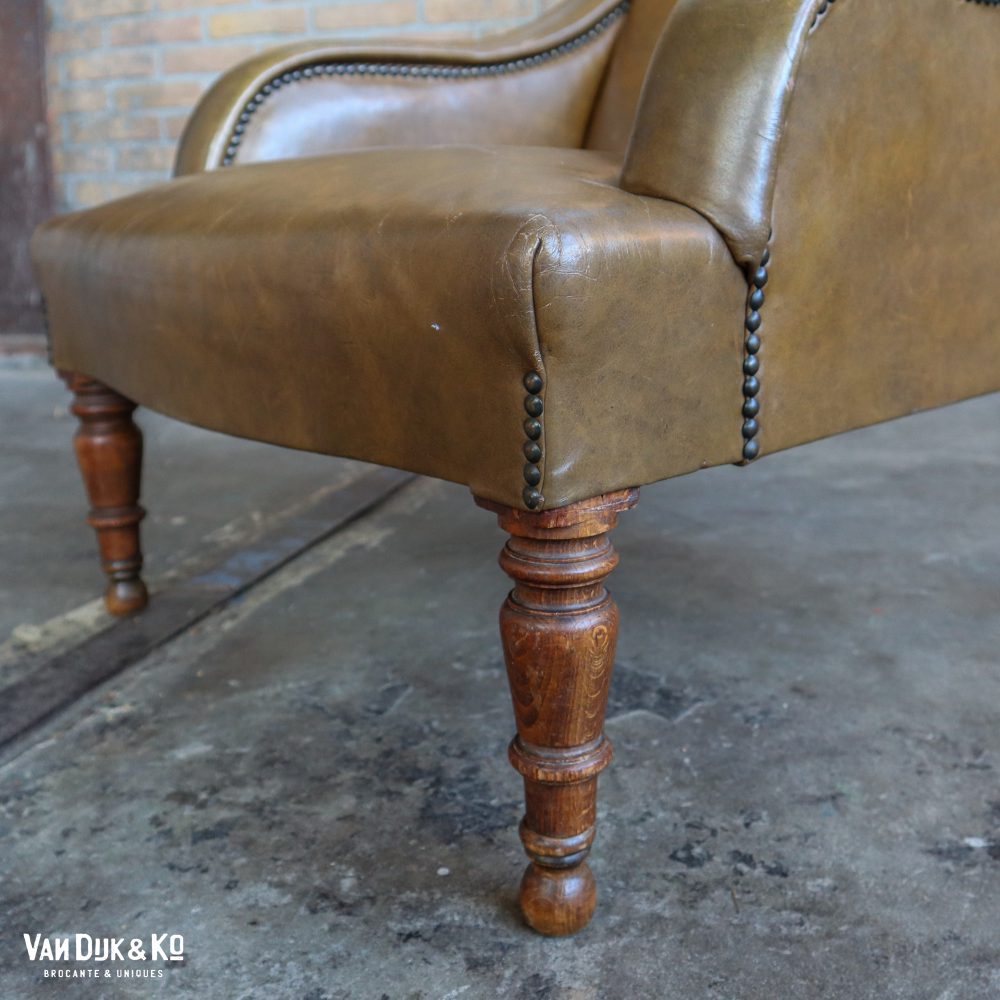 Leren vintage fauteuiltje - Afbeelding 7
