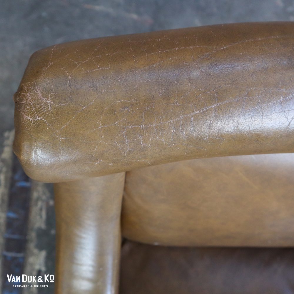 Leren vintage fauteuiltje - Afbeelding 5