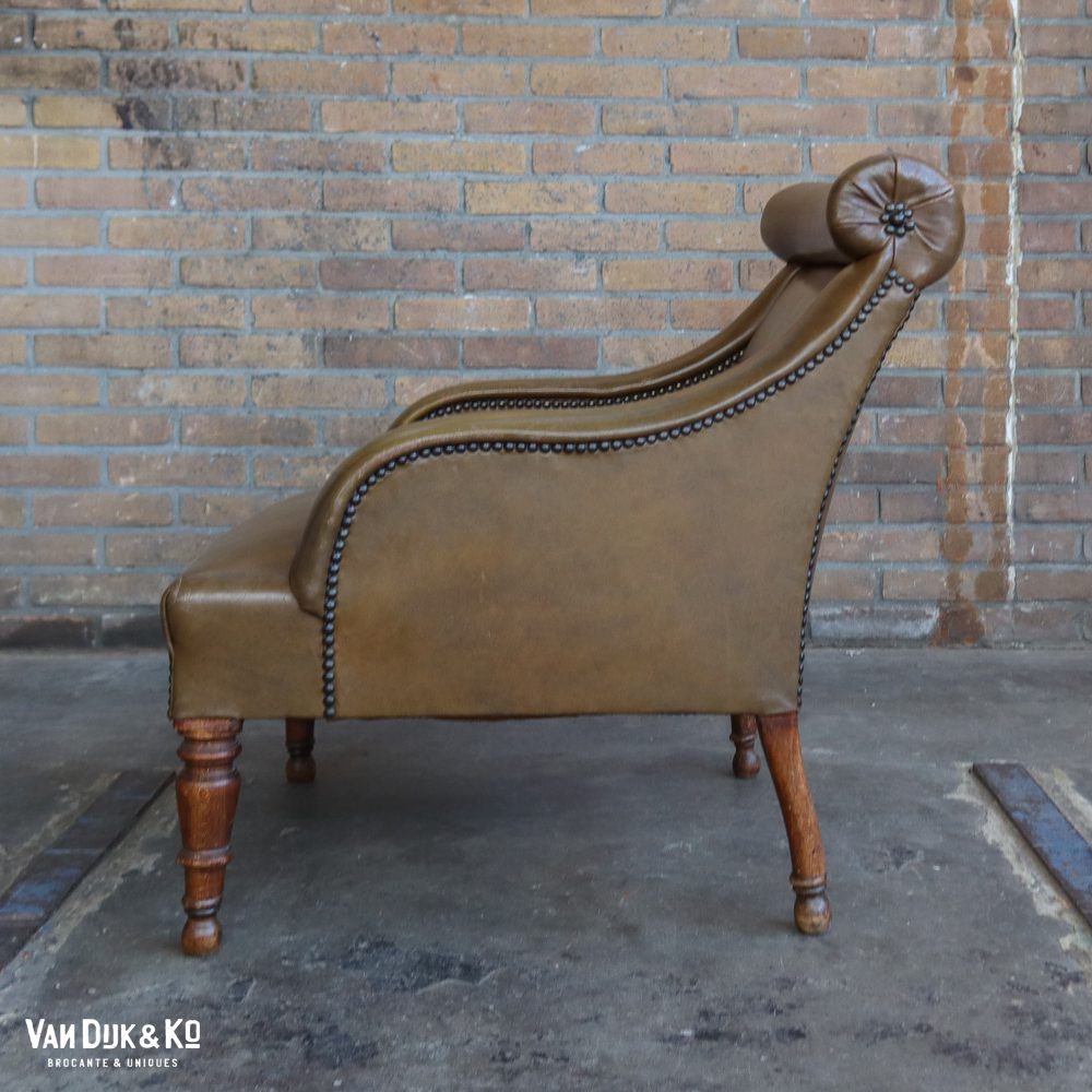 Leren vintage fauteuiltje - Afbeelding 9