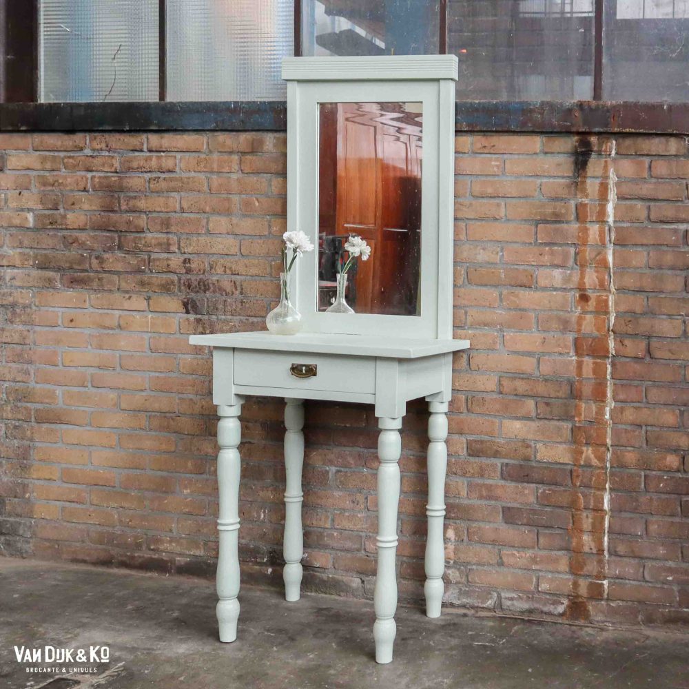 Brocante kaptafel met lade - Afbeelding 2