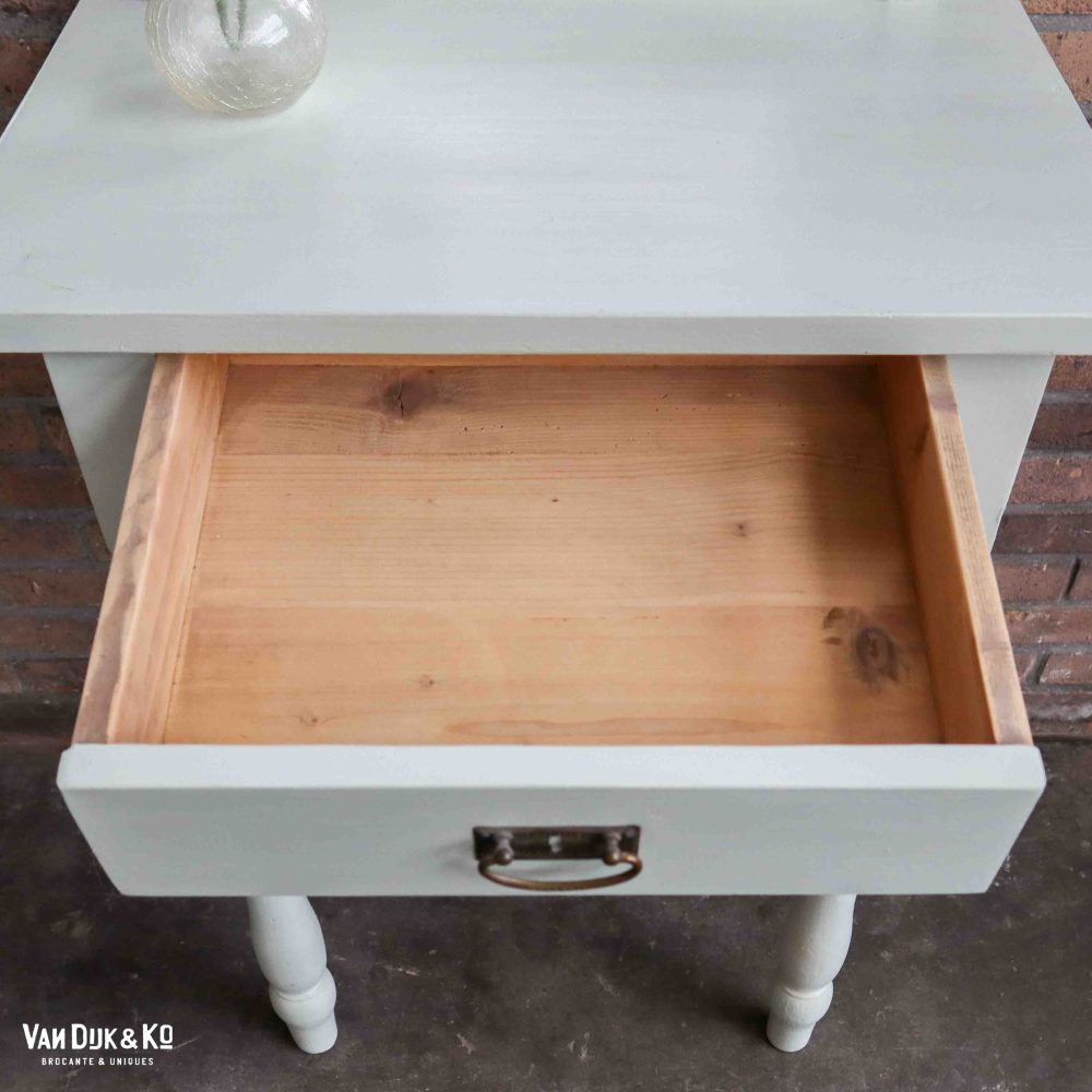Brocante kaptafel met lade - Afbeelding 5