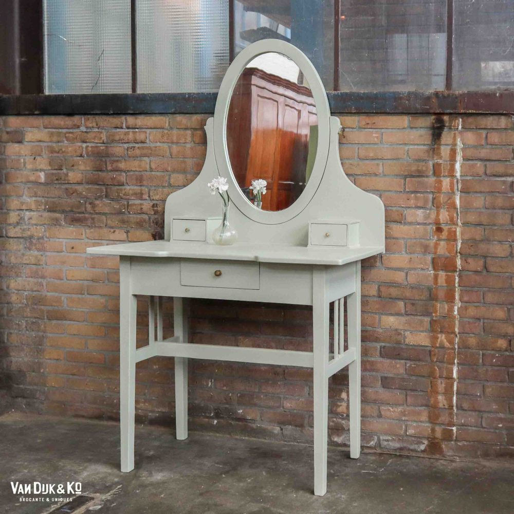 Brocante kaptafel met lade - Afbeelding 2