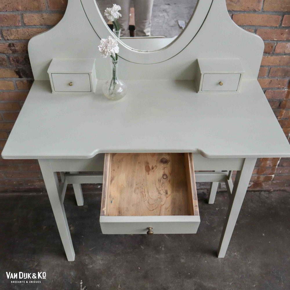 Brocante kaptafel met lade - Afbeelding 3