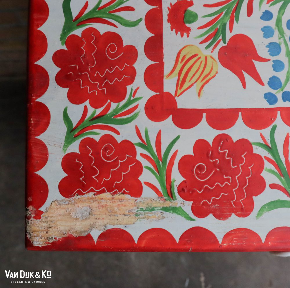 Handbeschilderde brocante kaptafel - Afbeelding 6