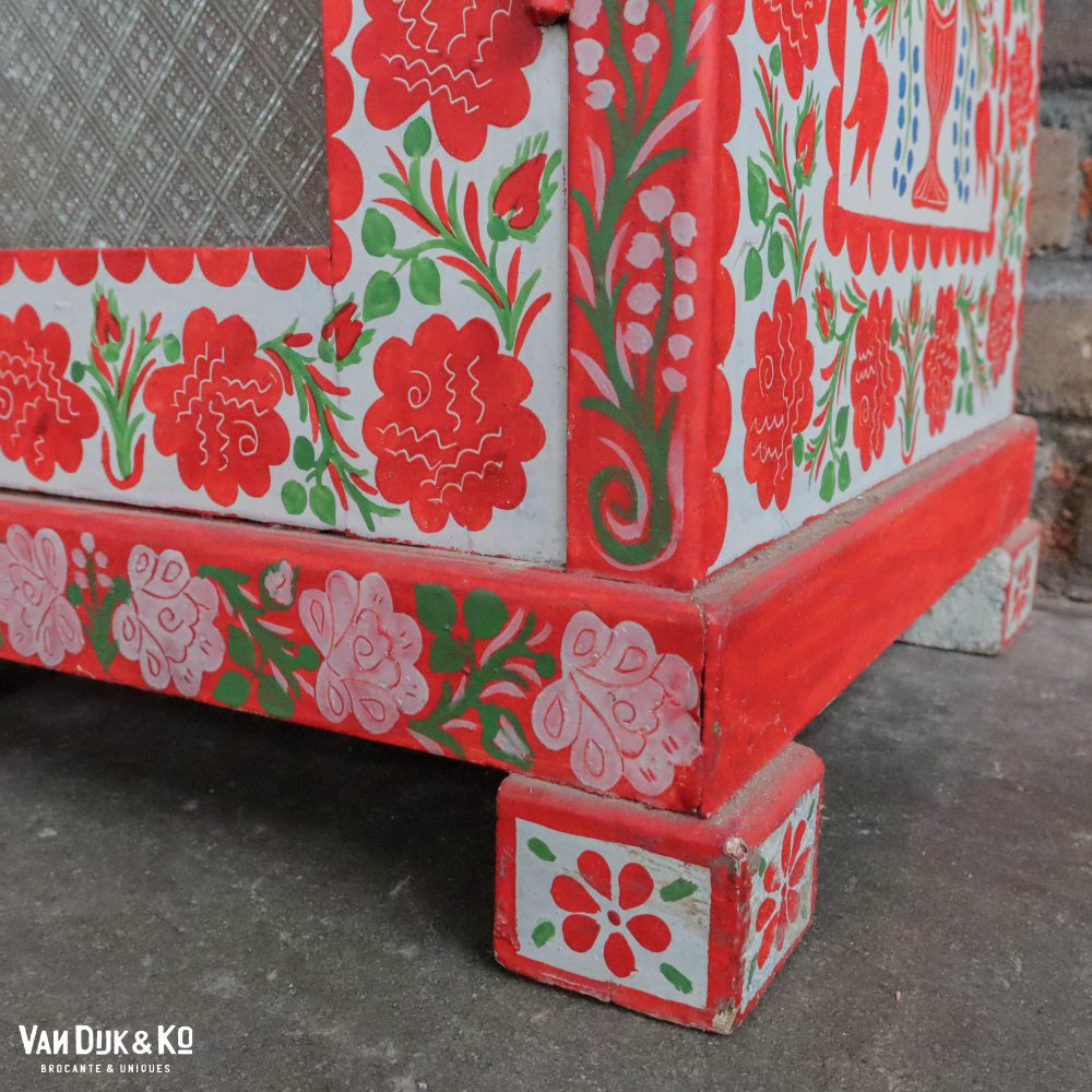 Handbeschilderde brocante kaptafel - Afbeelding 9