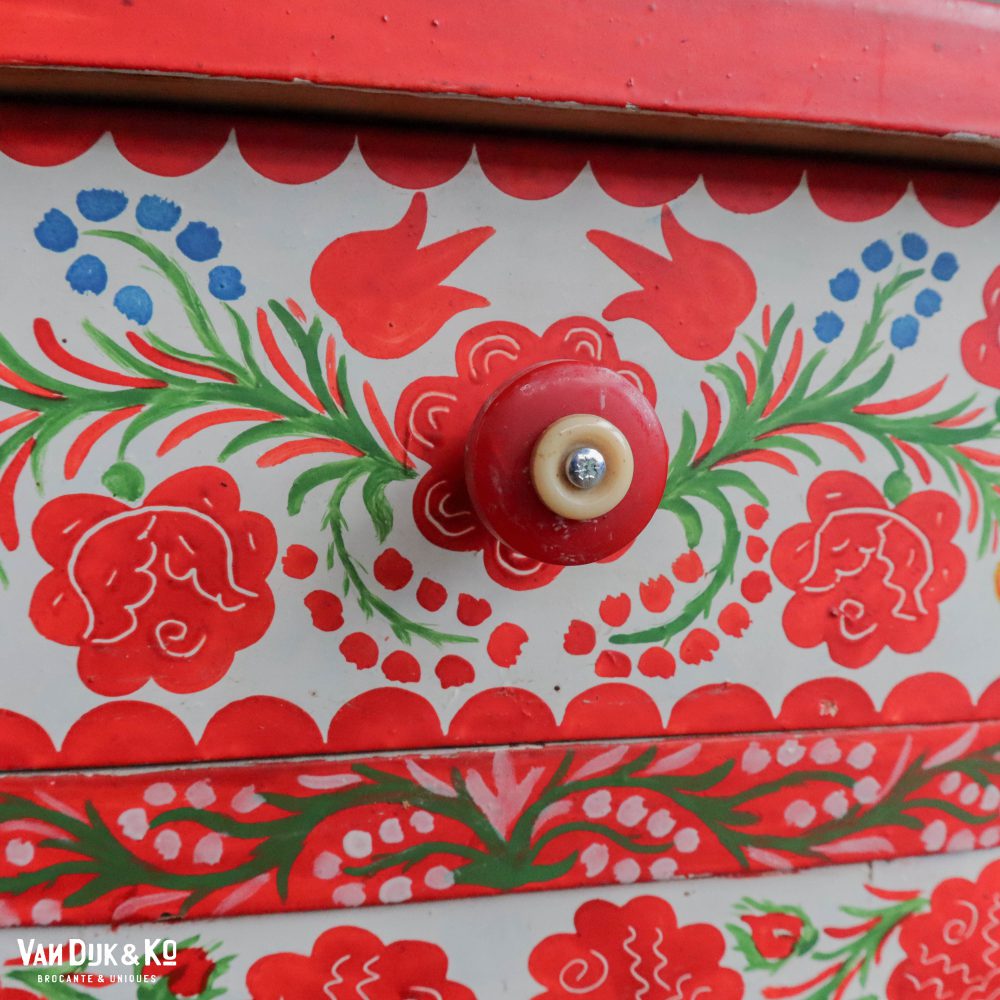 Handbeschilderde brocante kaptafel - Afbeelding 10