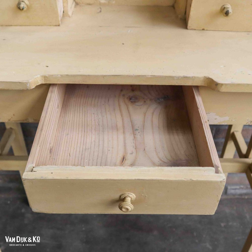 Brocante kaptafel met lades - Afbeelding 7
