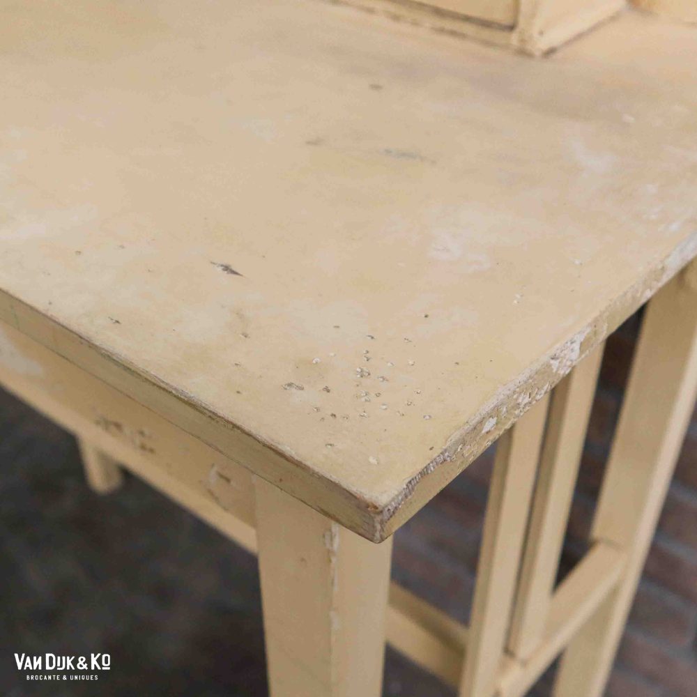 Brocante kaptafel met lades - Afbeelding 6