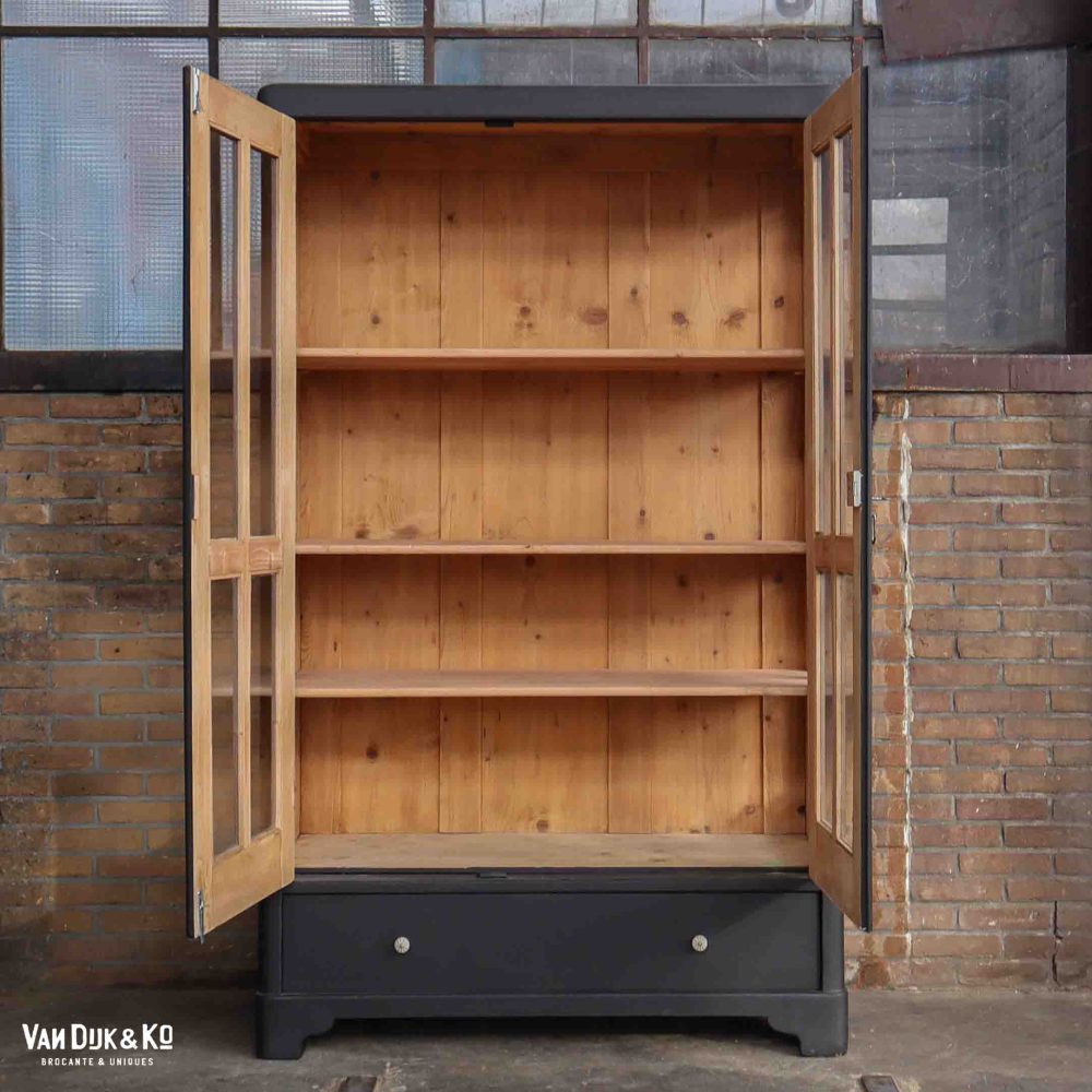 Zwarte vitrinekast - Afbeelding 3