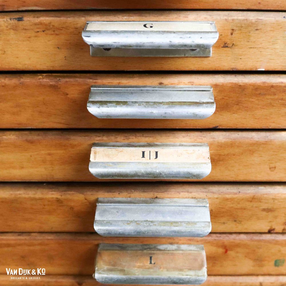 Vintage letterkast - zetkast - Afbeelding 8