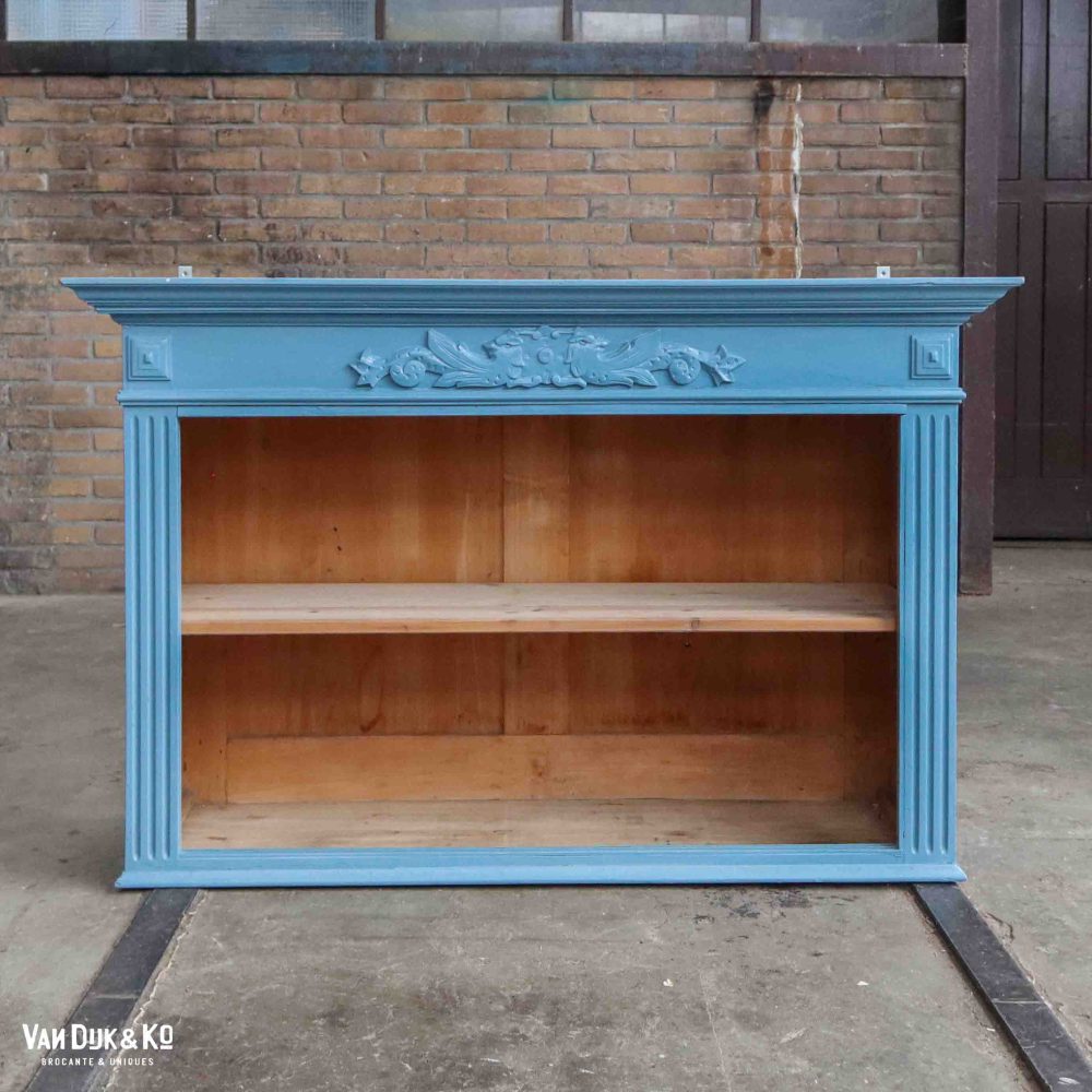Brocante blauwe hangkast - Afbeelding 2