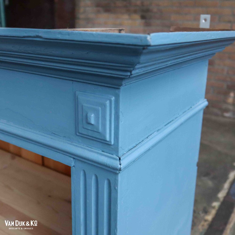 Brocante blauwe hangkast - Afbeelding 5