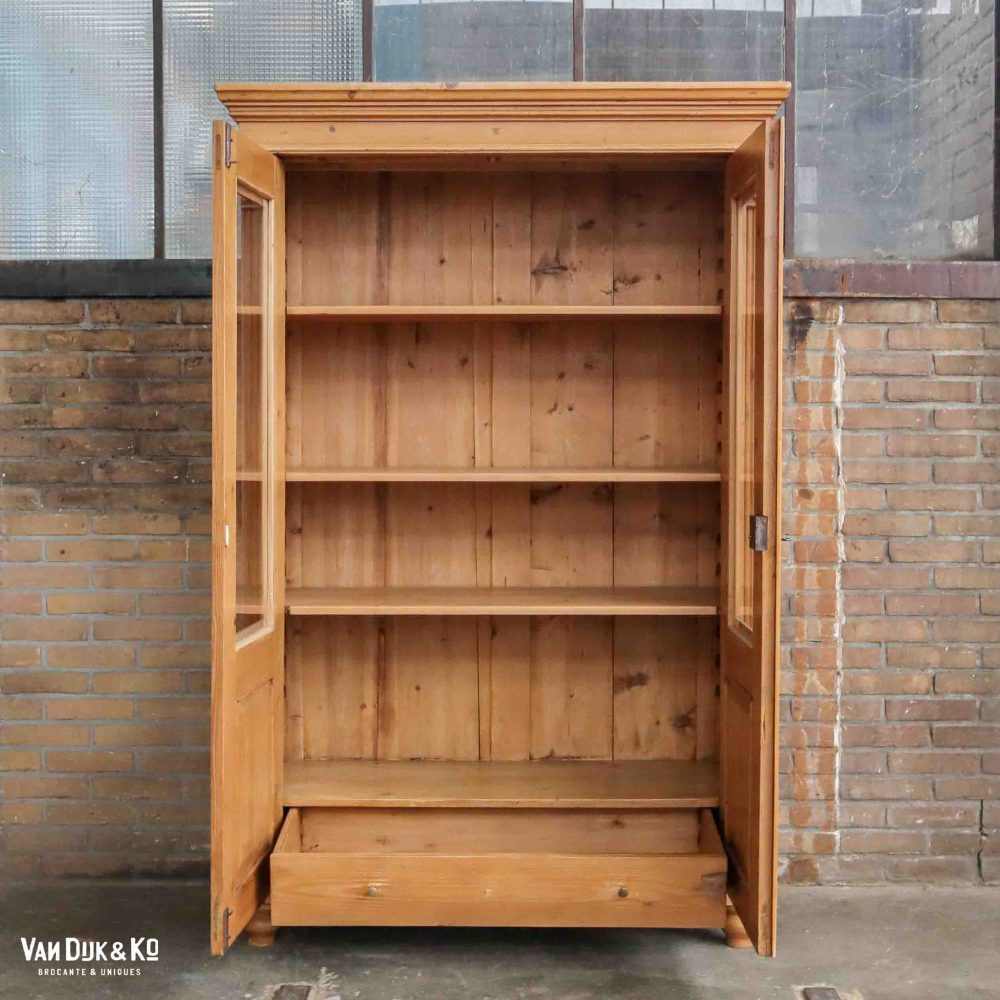 Grenen vitrinekast - Afbeelding 3