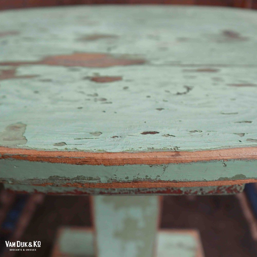 Ovale brocante bijzettafel - Afbeelding 3