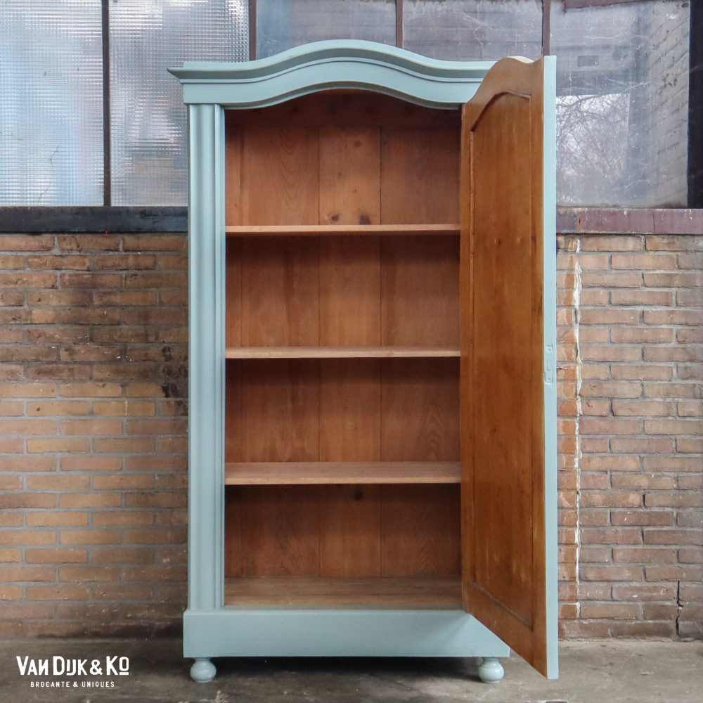 Brocante eendeurs linnenkast - Afbeelding 3