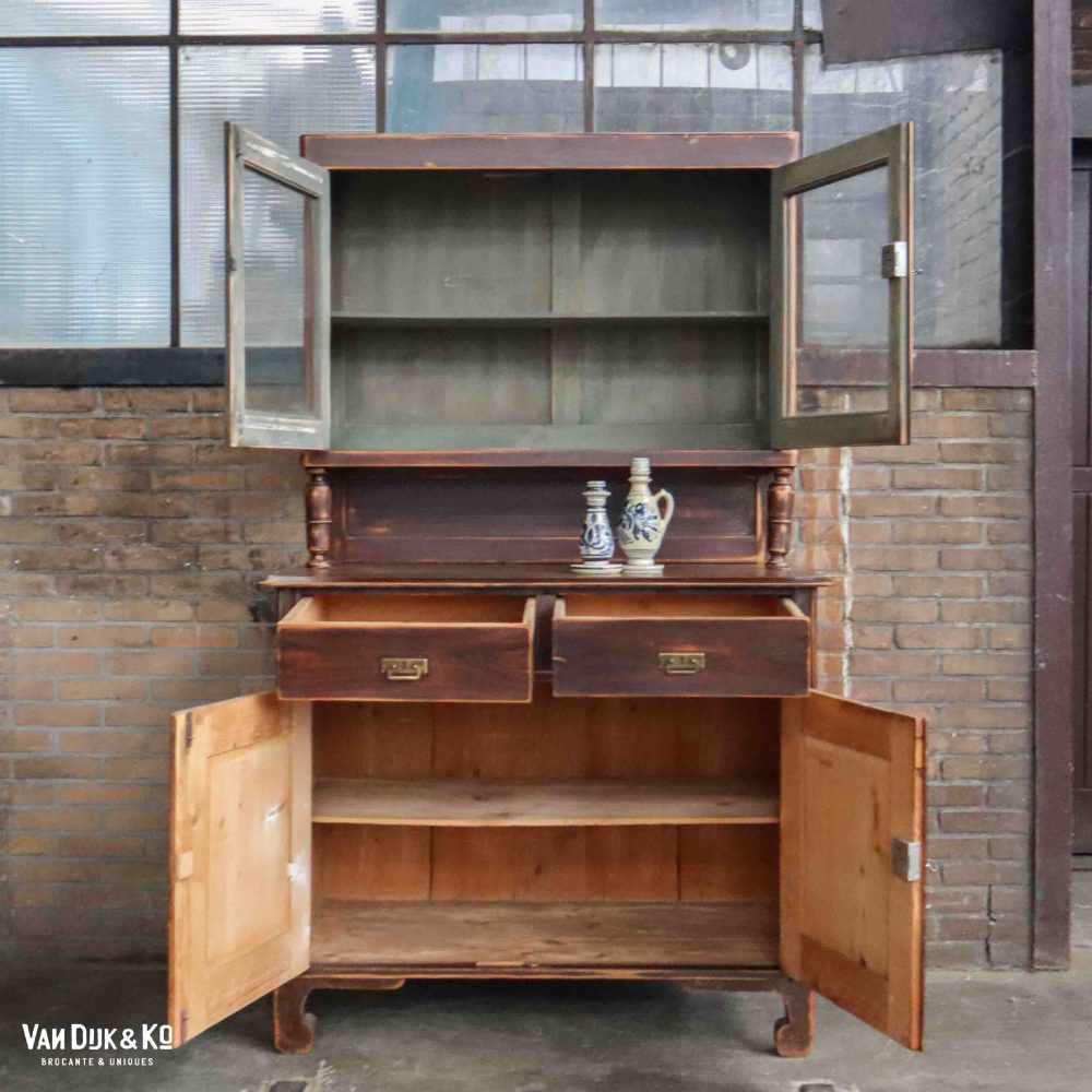 Bruine brocante buffetkast - Afbeelding 3