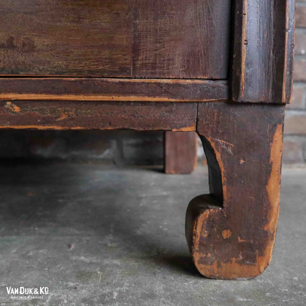 Bruine brocante buffetkast - Afbeelding 11