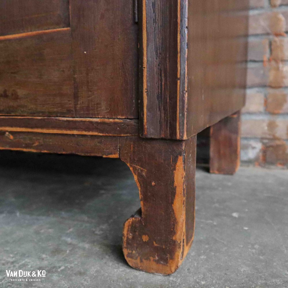 Bruine brocante buffetkast - Afbeelding 12