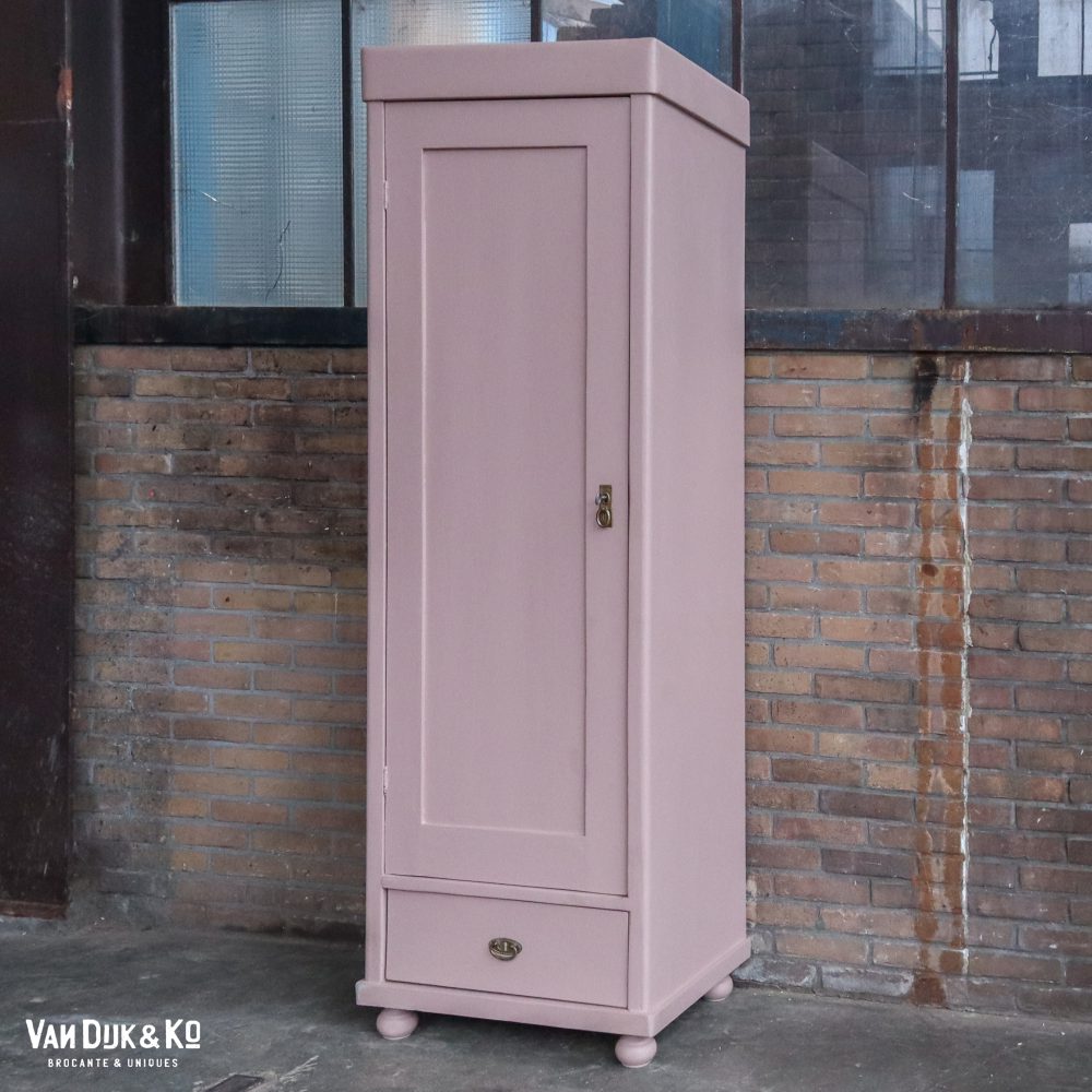 Eendeurs roze linnenkast - Afbeelding 2