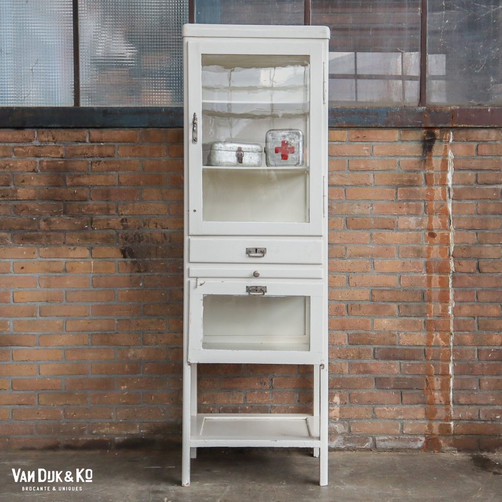Vintage houten dokterskast - Afbeelding 2