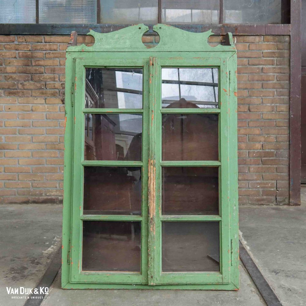 Brocante groene hangkast - Afbeelding 2