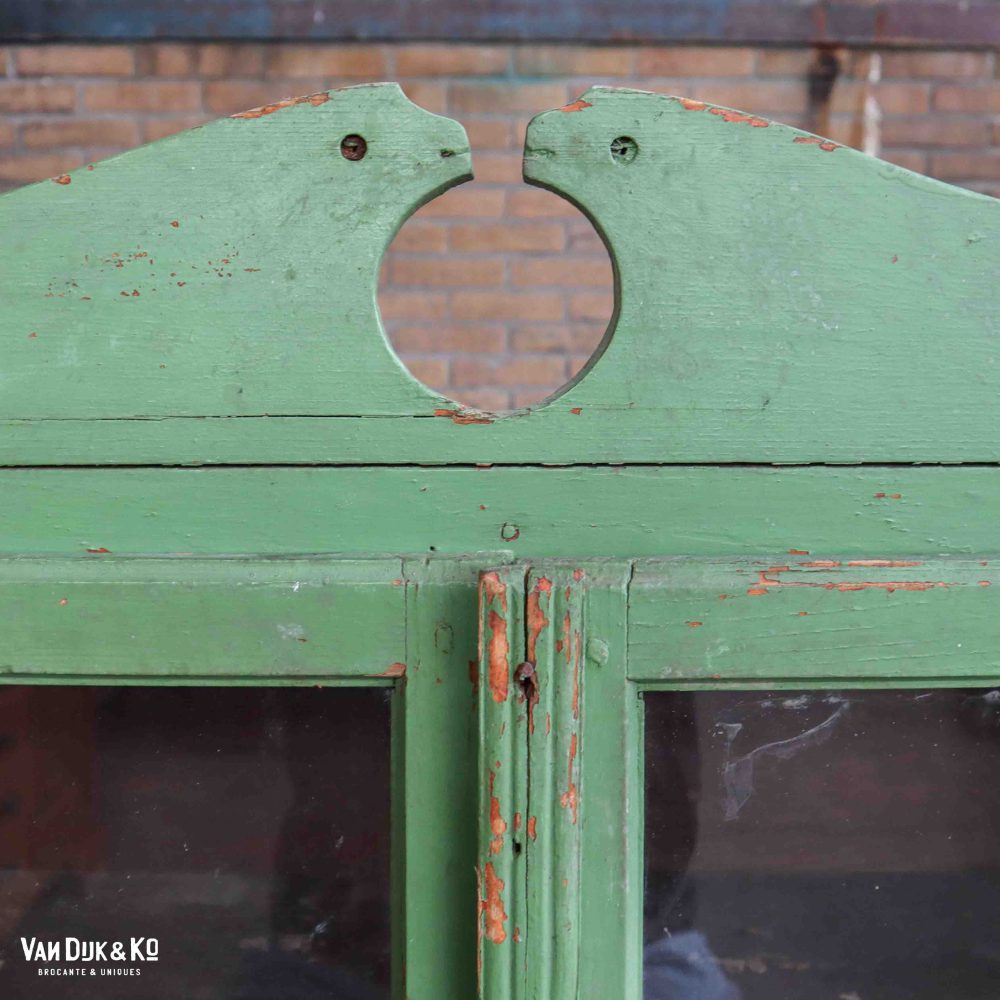 Brocante groene hangkast - Afbeelding 6
