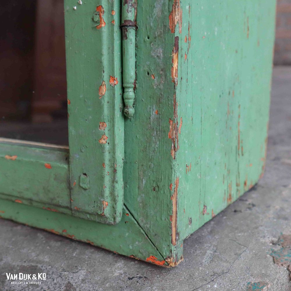 Brocante groene hangkast - Afbeelding 12