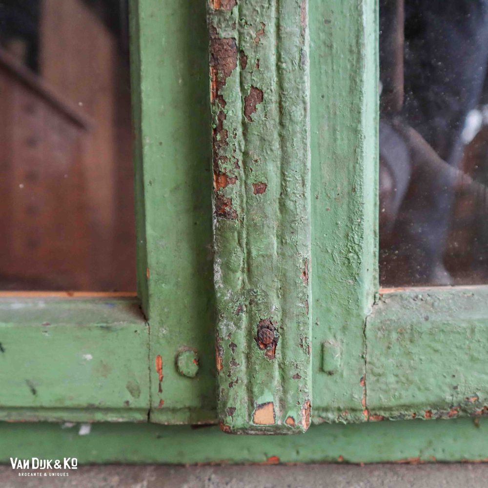 Brocante groene hangkast - Afbeelding 11
