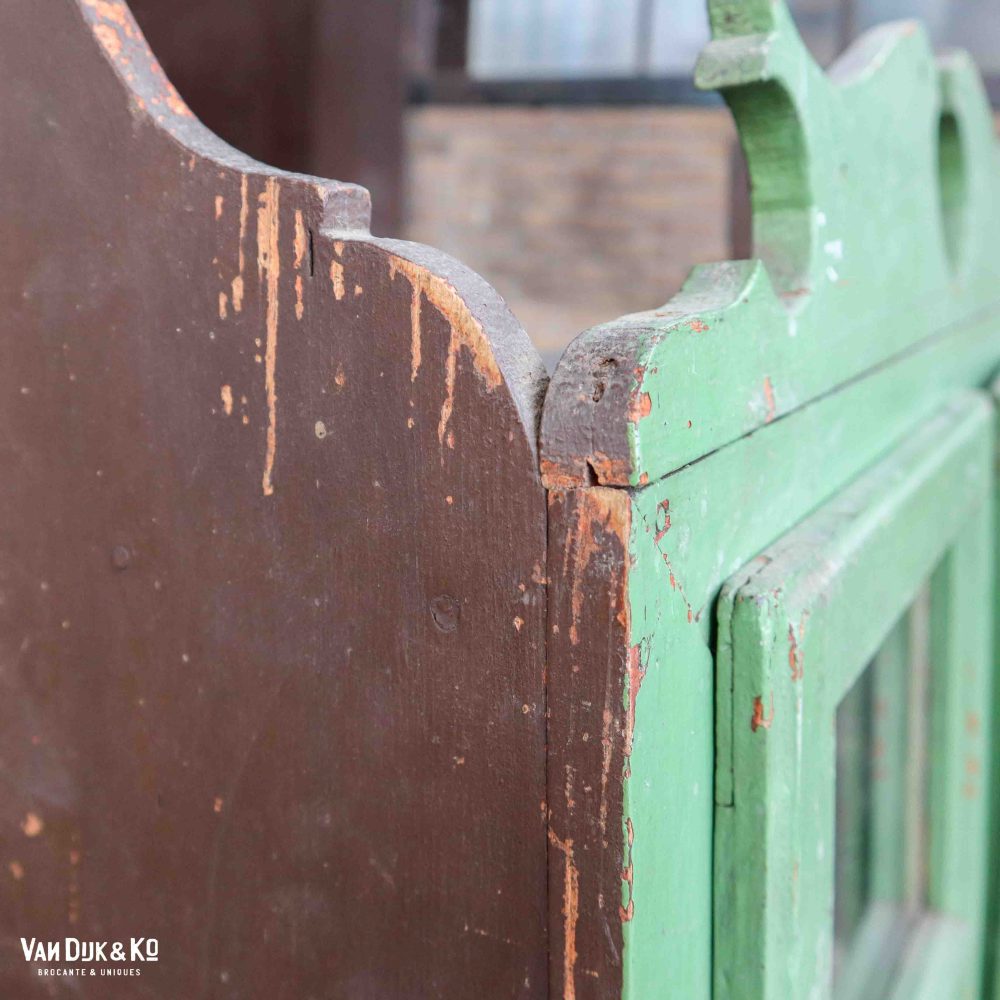 Brocante groene hangkast - Afbeelding 8