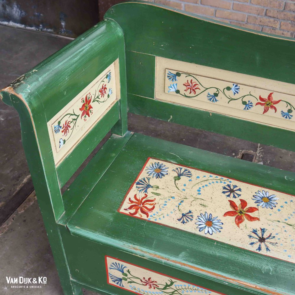 Beschilderde groene klepbank - Afbeelding 5