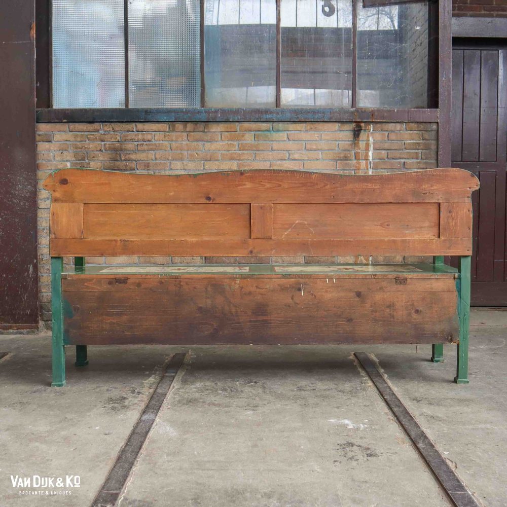 Beschilderde groene klepbank - Afbeelding 12
