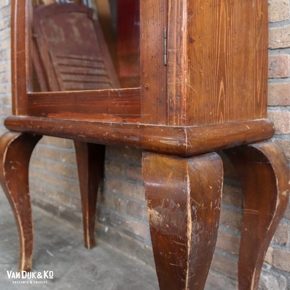 Brocante vitrinekastje op pootjes - Afbeelding 5