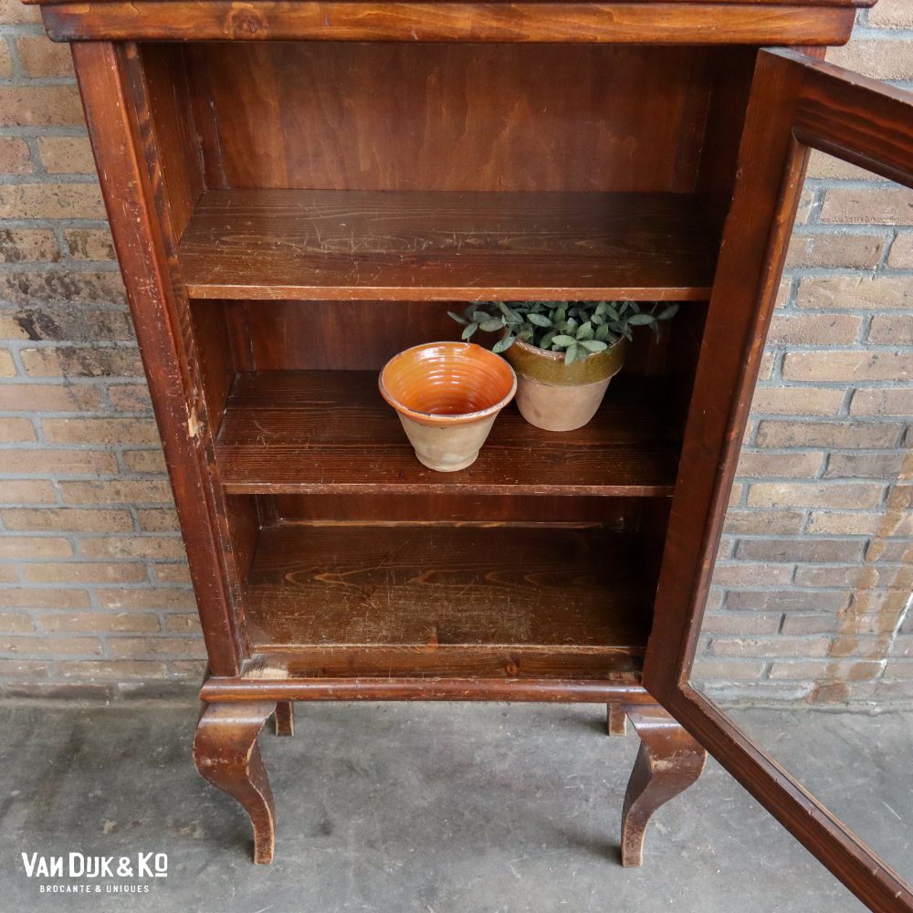 Brocante vitrinekastje op pootjes - Afbeelding 9