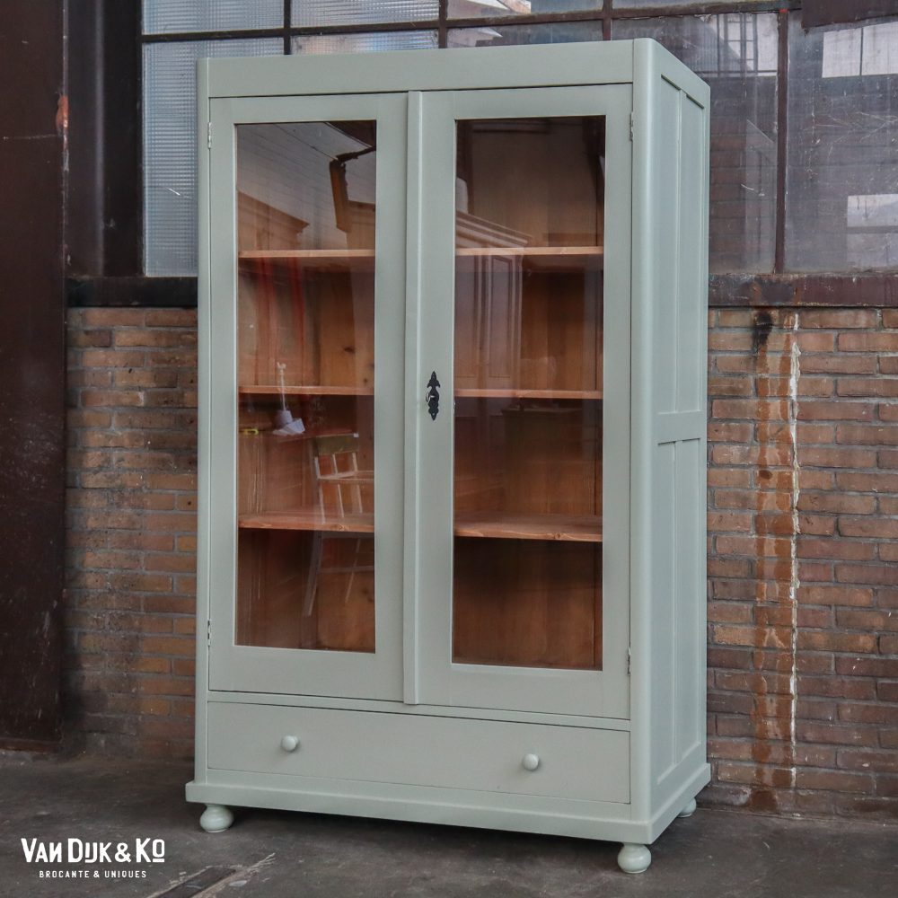 Mintgroene vitrinekast - Afbeelding 2