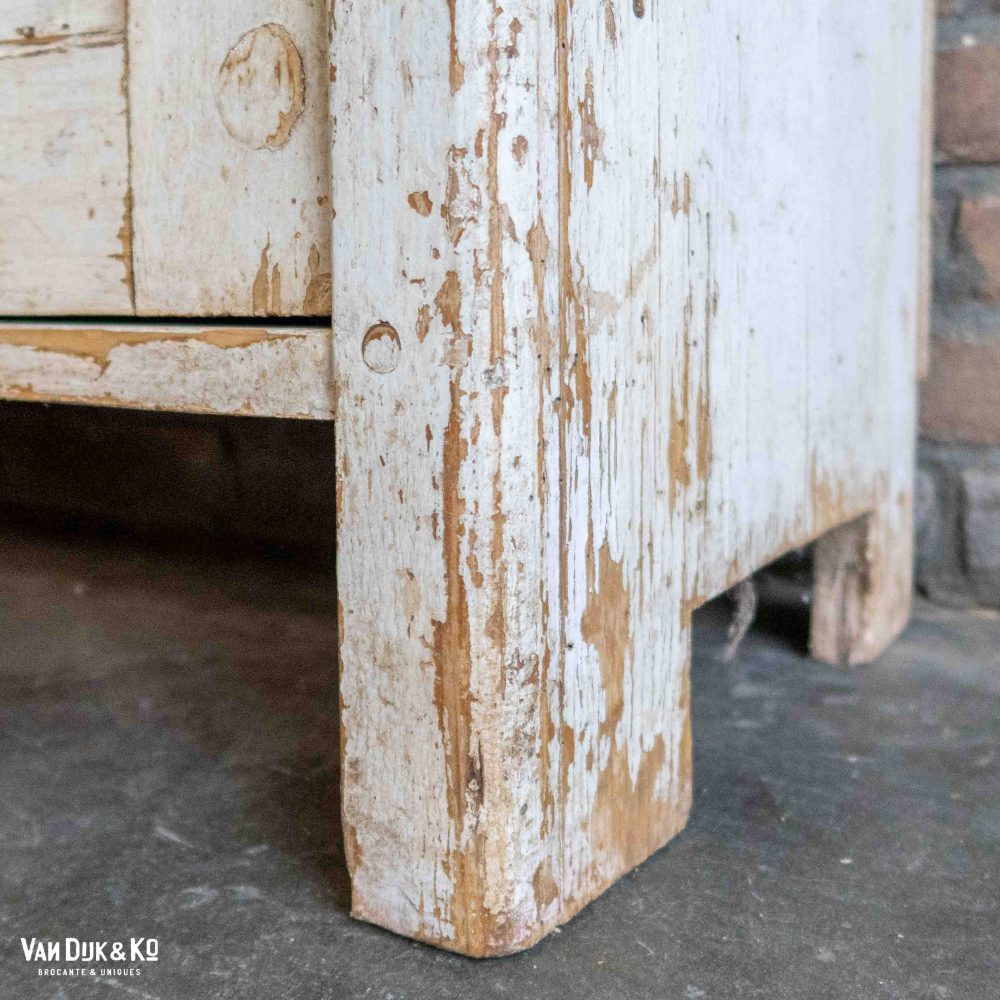 Brocante wandkastje met deurtjes - Afbeelding 9