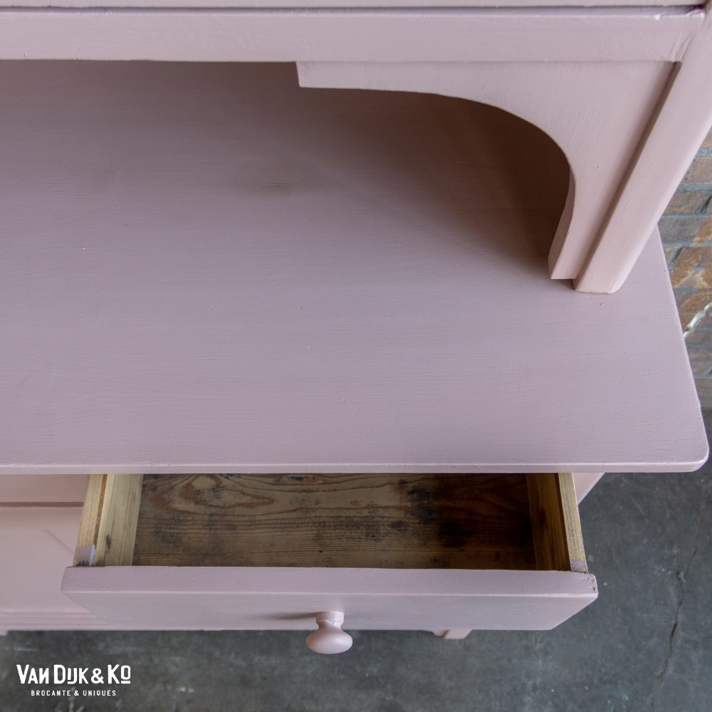 Brocante roze buffetkast - Afbeelding 7