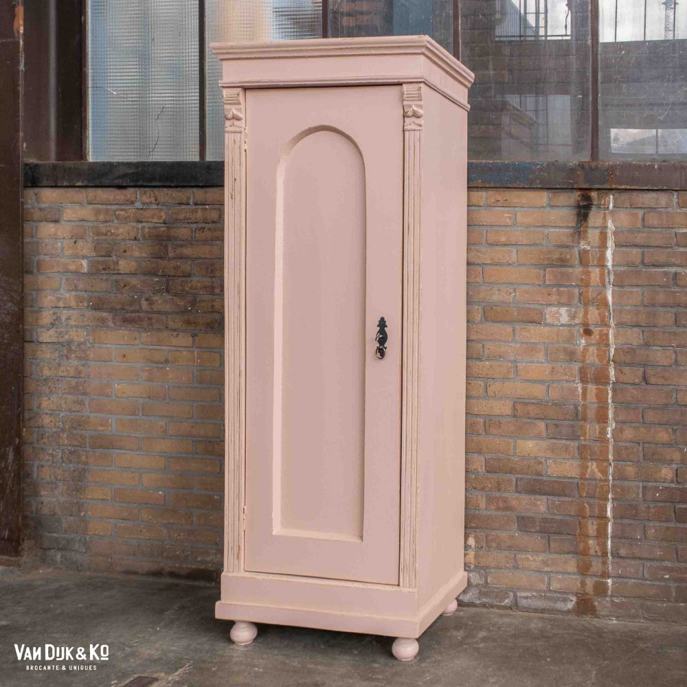 Eendeurs roze linnenkast - Afbeelding 2