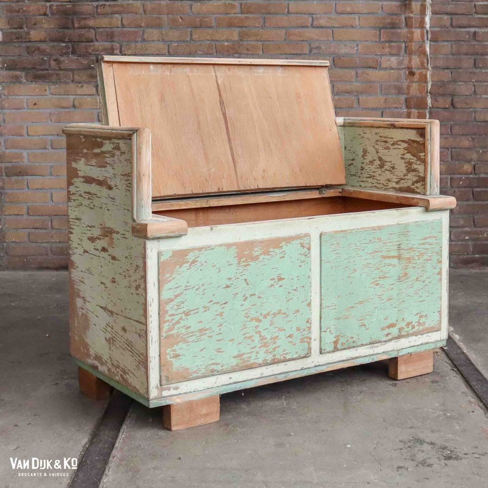 Brocante kinderbankje - Afbeelding 2