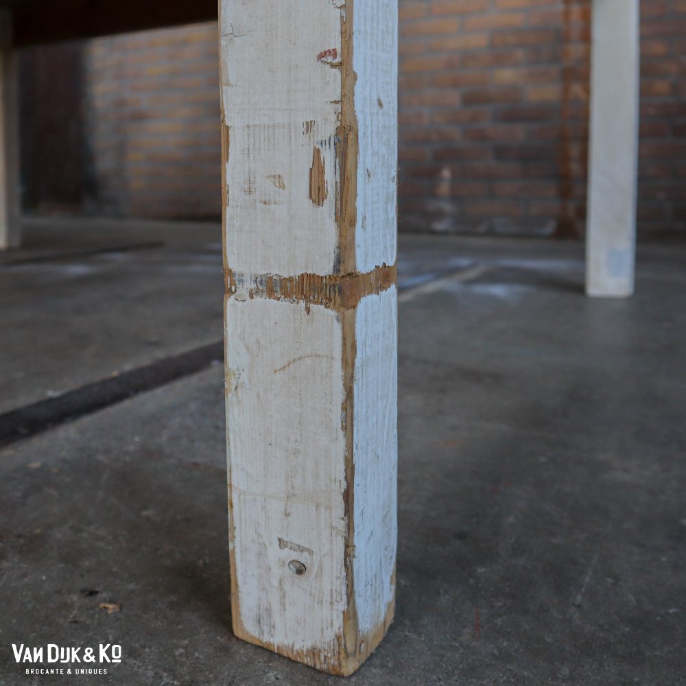 Brocante tafel met zinken blad - Afbeelding 9