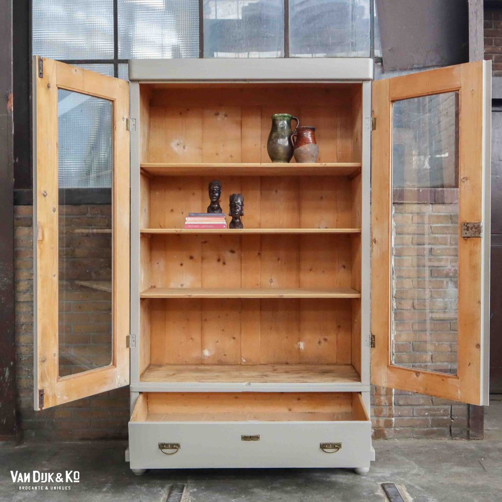Brocante vitrinekast - Afbeelding 3